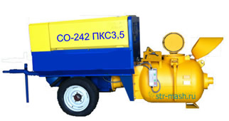 Pneumosuperchargers CO 242PKS (AIR concrete pump with a compressor PKC-3,5-PKC OR 5.25)